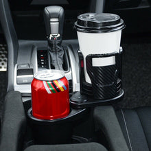 Car Double Cup Holder Extender, 2-in-1 Multifunctional Car Cup Holder Extender With Adjustable Base, 360 Degree Rotation Upper Cup Holder Base, Suitable For Most Cars.